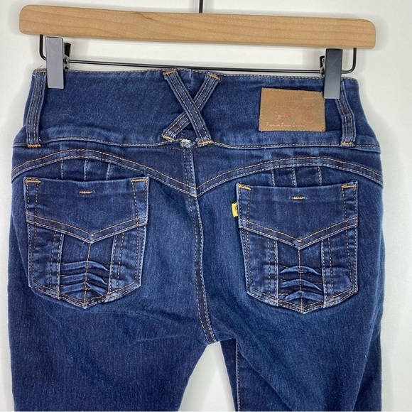 Pepe Jeans Dark Wash Low Rise Button Fly Y2K Style Stretch Skinny Jeans - Picture 4 of 8